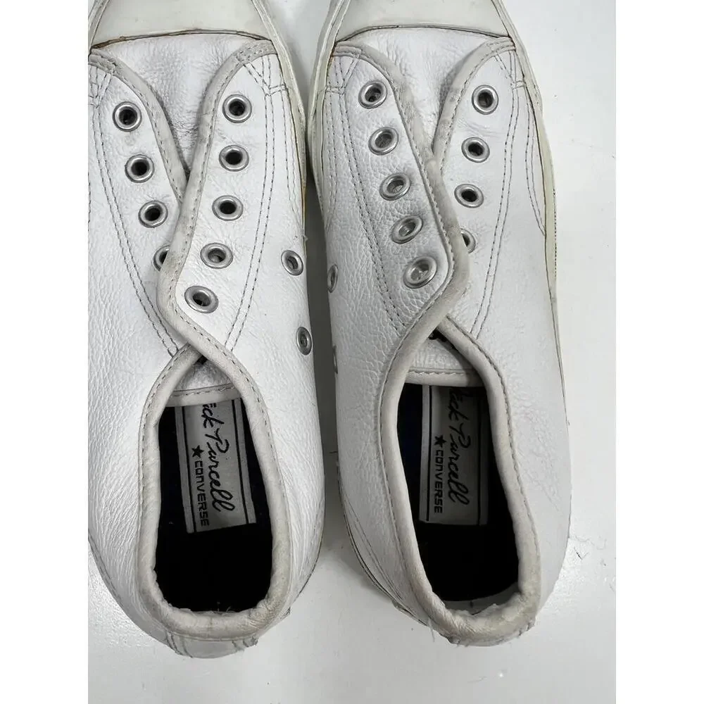 Converse Jack Purcell White Leather Low top Sneaker Men’s 3 Women’s 4.5